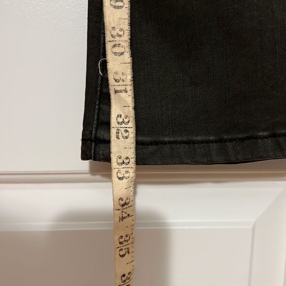 Sandrine Rose NEW sz 26 super flare black jeans mid-high rise $178 retail bell - Picture 13 of 16